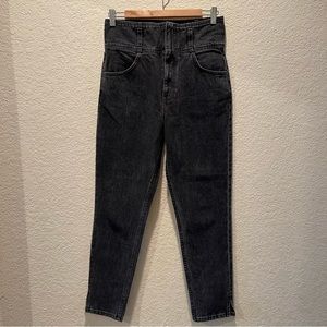 Reformation “Belted Jean” in Pacific wash hi rise skinny jeans, size 27